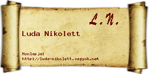 Luda Nikolett névjegykártya