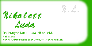 nikolett luda business card